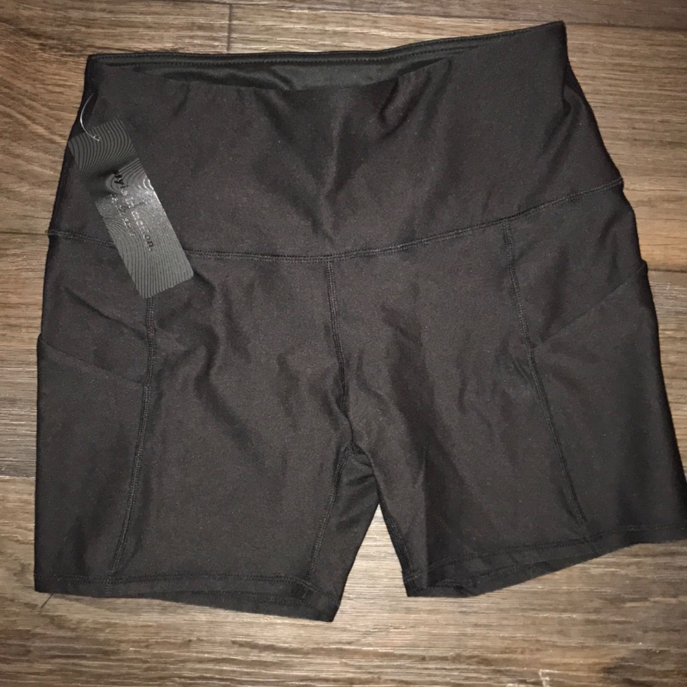 Black yoga shorts